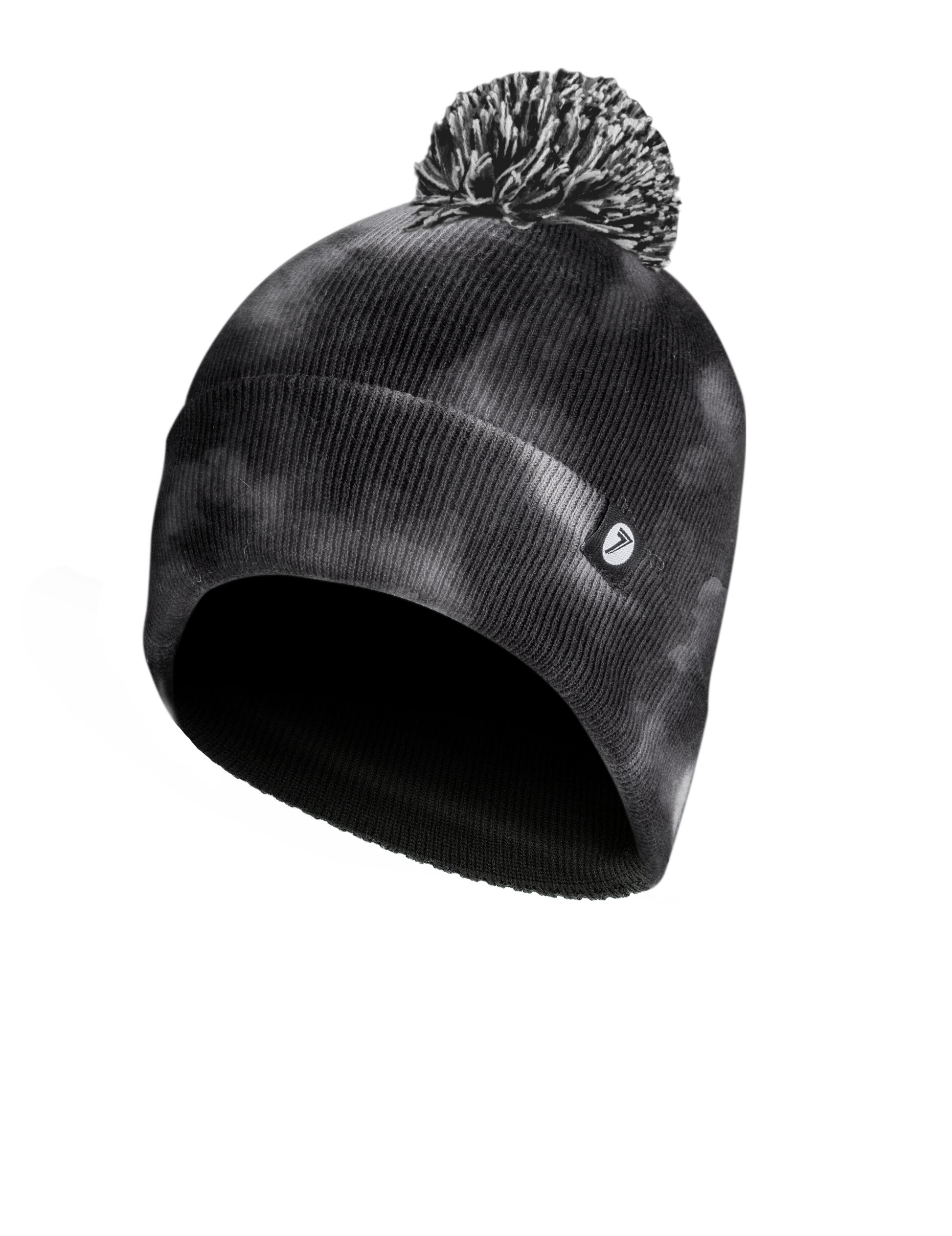 Defined Beanie Black Tie Dye
