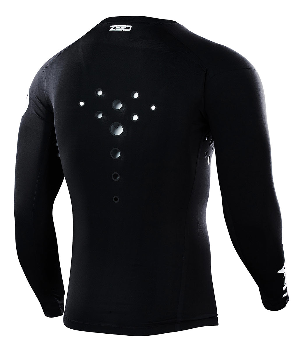 Zero Staple Laser Cut Compression Jersey - Black