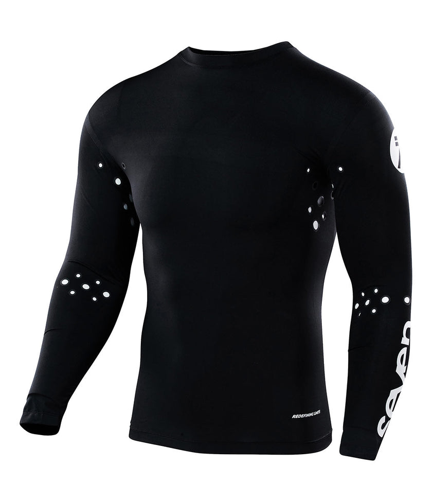 Zero Staple Laser Cut Compression Jersey - Black